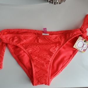 OP bikini bottom side tie scoop